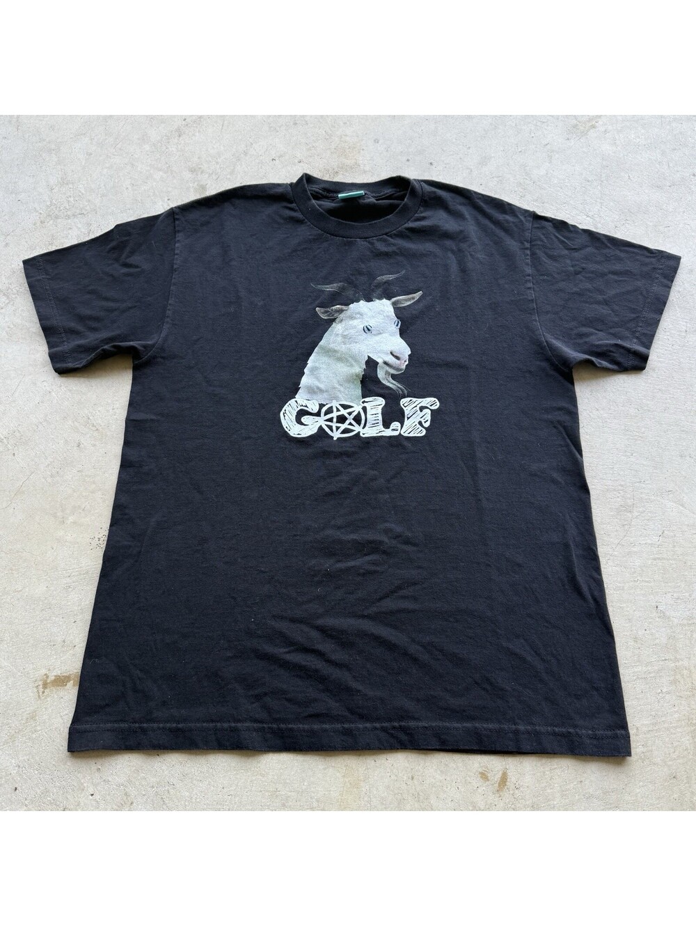 Golf Wang Pentagram Goat Satanic Tyler The Creator T-Shirt Black Size L